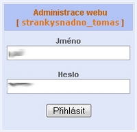 vstup do administrace